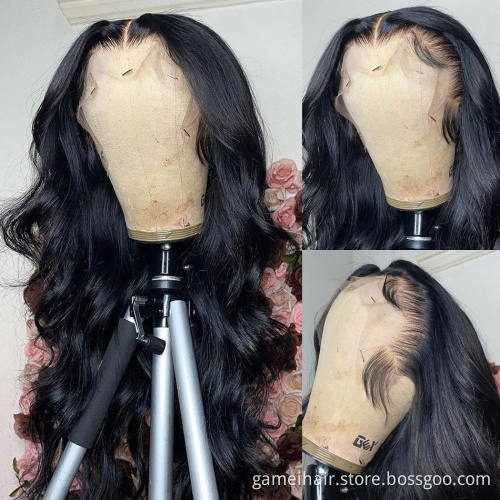 Wholesale 13x6 13x4 Transparent Human Hair Wigs Virgin Brazilian Body Wave Lace Front Closure Wigs 4x4  Bob Wigs for Women